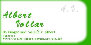 albert vollar business card